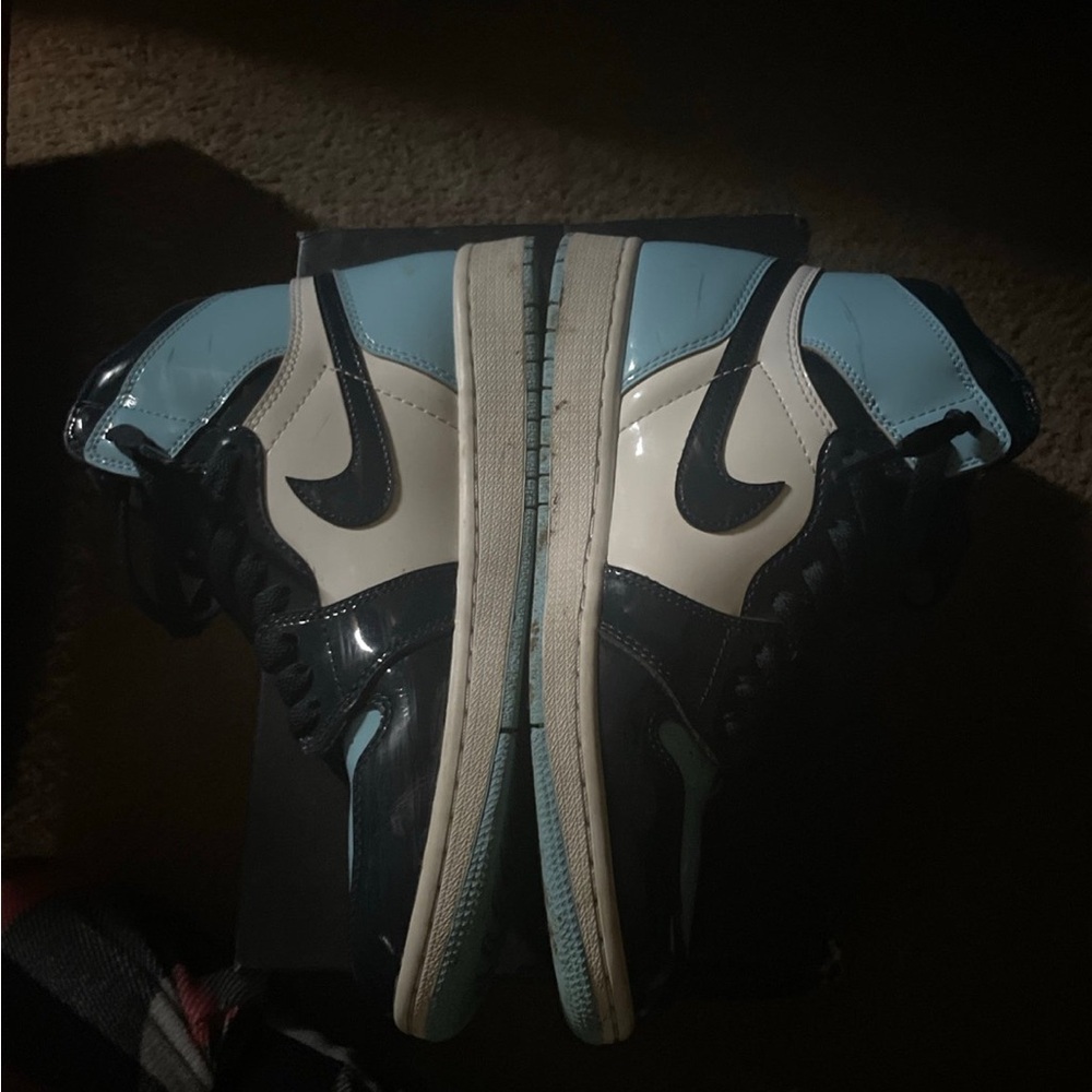 Nike Black and Light Blue High-Tops